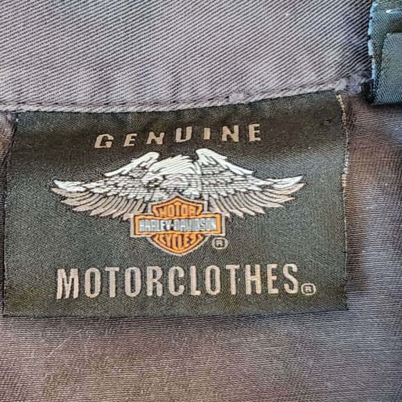 Harley Davidson Shirt Mens 2XL Button Up Bikercore Motorcycle Roadster Mechanic - Picture 10 of 11